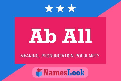 Ab All Name Poster