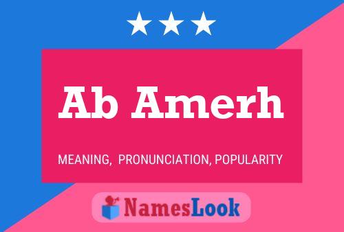 Ab Amerh Name Poster