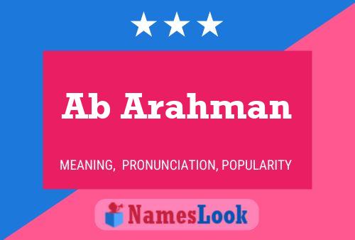 Ab Arahman Name Poster