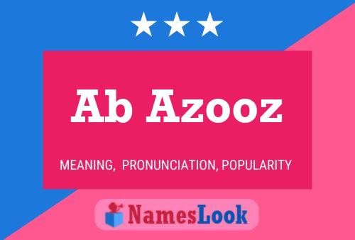 Ab Azooz Name Poster