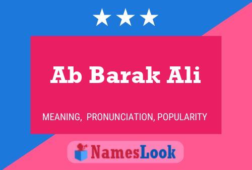 Ab Barak Ali Name Poster