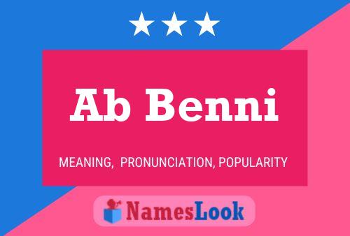 Ab Benni Name Poster