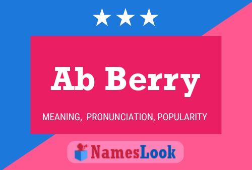 Ab Berry Name Poster