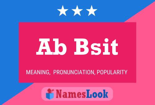 Ab Bsit Name Poster