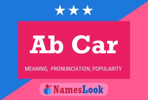 Ab Car Name Poster