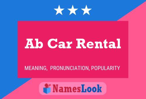 Ab Car Rental Name Poster