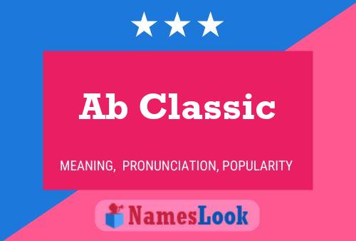 Ab Classic Name Poster