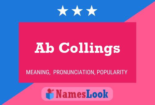 Ab Collings Name Poster