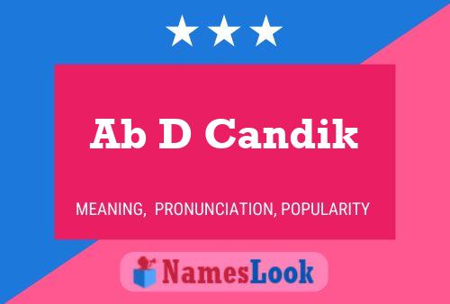 Ab D Candik Name Poster