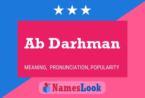 Ab Darhman Name Poster