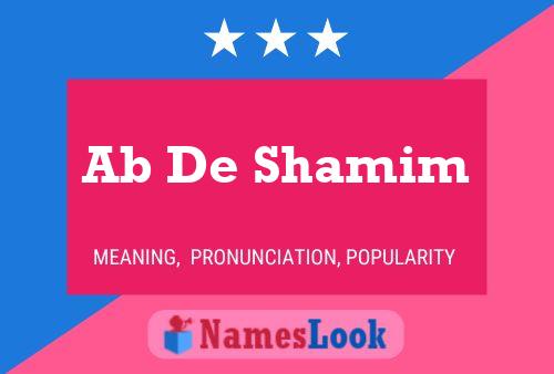 Ab De Shamim Name Poster