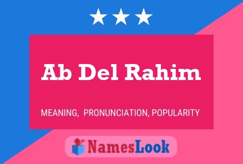 Ab Del Rahim Name Poster