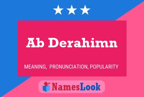 Ab Derahimn Name Poster