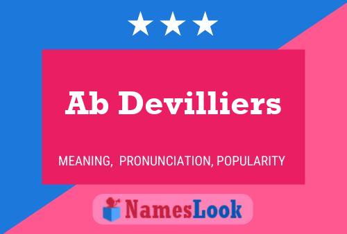 Ab Devilliers Name Poster