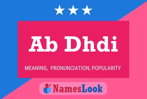 Ab Dhdi Name Poster