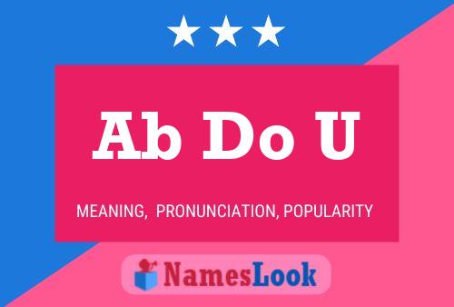 Ab Do U Name Poster