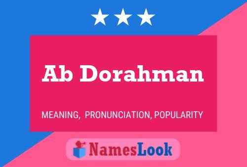 Ab Dorahman Name Poster