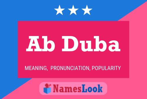 Ab Duba Name Poster