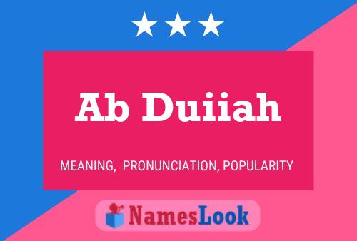 Ab Duiiah Name Poster