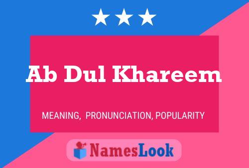 Ab Dul Khareem Name Poster