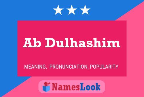 Ab Dulhashim Name Poster