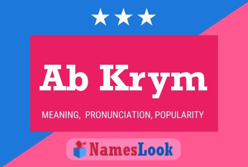 Ab Krym Name Poster