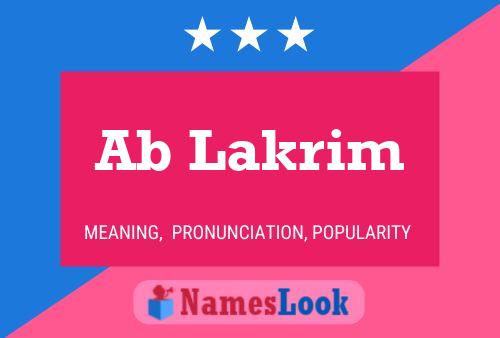 Ab Lakrim Name Poster