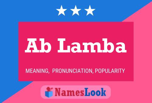 Ab Lamba Name Poster