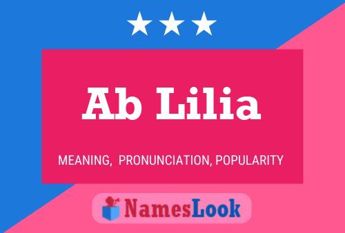 Ab Lilia Name Poster