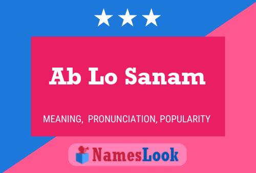 Ab Lo Sanam Name Poster