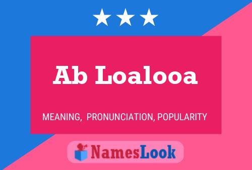 Ab Loalooa Name Poster