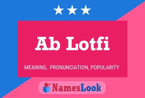 Ab Lotfi Name Poster