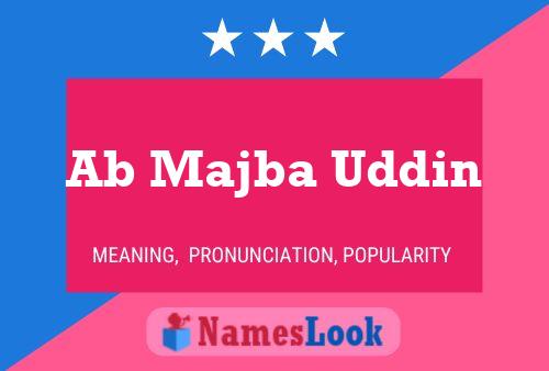 Ab Majba Uddin Name Poster