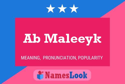 Ab Maleeyk Name Poster