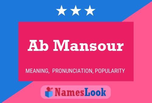 Ab Mansour Name Poster