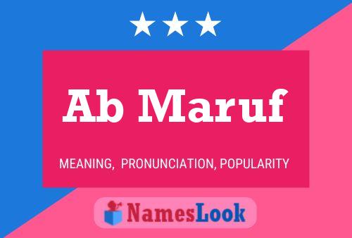 Ab Maruf Name Poster