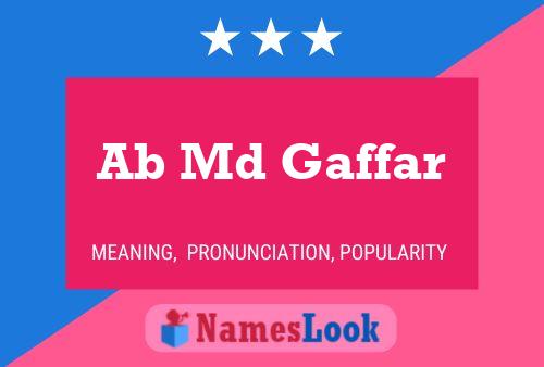 Ab Md Gaffar Name Poster