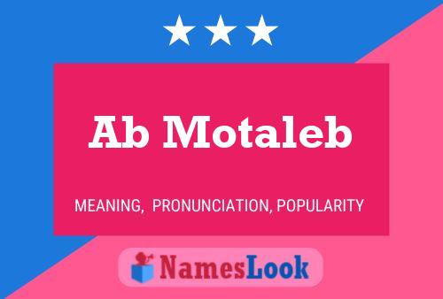 Ab Motaleb Name Poster