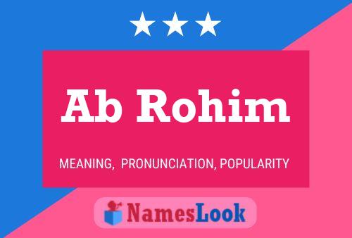 Ab Rohim Name Poster