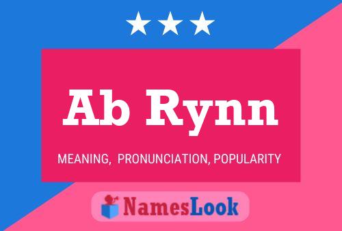 Ab Rynn Name Poster