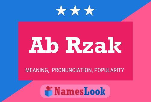 Ab Rzak Name Poster