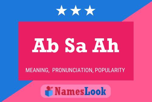 Ab Sa Ah Name Poster