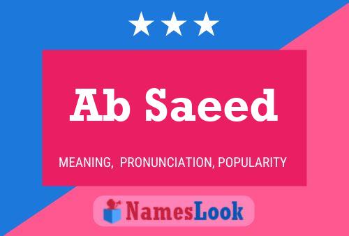 Ab Saeed Name Poster