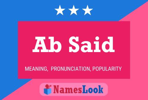 Ab Said Name Poster