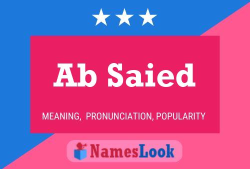 Ab Saied Name Poster