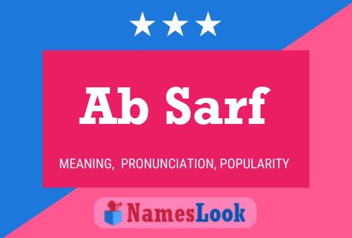 Ab Sarf Name Poster