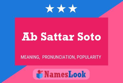 Ab Sattar Soto Name Poster