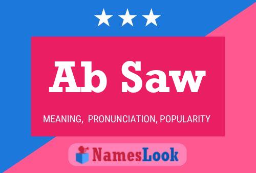 Ab Saw Name Poster