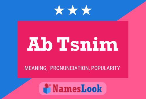 Ab Tsnim Name Poster