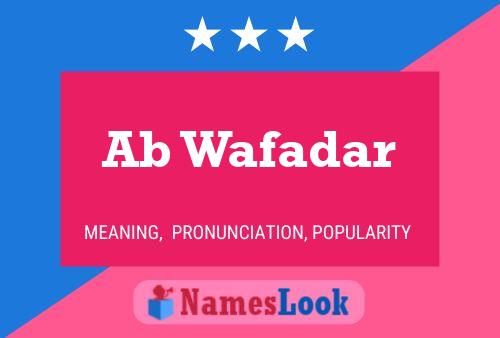 Ab Wafadar Name Poster